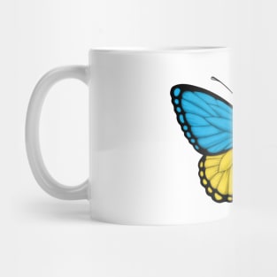 Ukrainian Flag Butterfly Mug